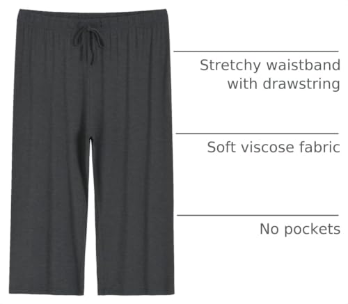 Image of Latuza Women's Plus Size Capri Pajama Pants Wide Leg