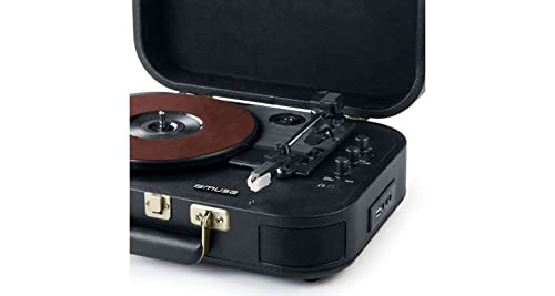 Muse MT-201 GLD Noir Tourne-Disque Stéréo/USB/Bluetooth - Les Beatles, Paul McCartney, John Lennon, RIngo Starr, George Harrison Muse MT-201 GLD Noir Tourne-Disque Stéréo/USB/Bluetooth – Image 3