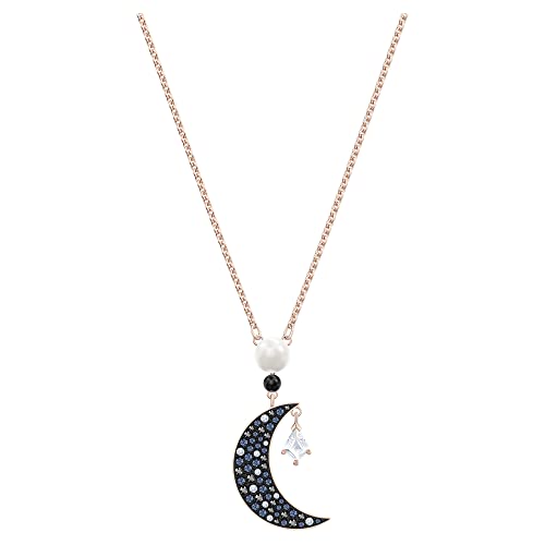Colgante Swarovski Symbolic Luna y estrella, Multicolor, Baño tono