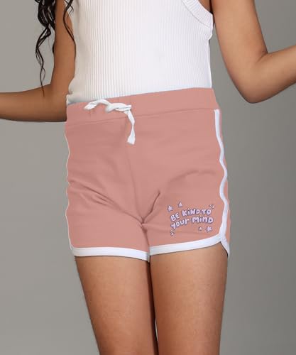 Image of KYDA KIDS Girls 100% Pure Cotton Printed Shorts | Regular Fit Soft Breathable Summer Wear | Multicolor Kids Shorts (Pack of 3)