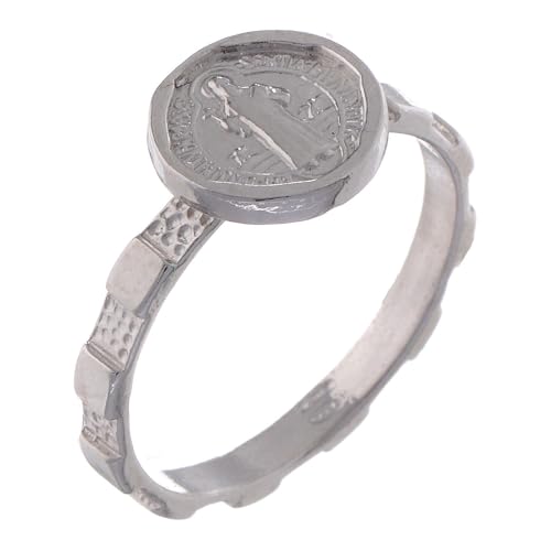Holyart Anello Rosario Argento 925 San Benedetto, 17 mm (0.669 INC.) - EU/IT 13