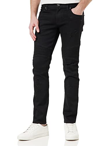 Armani Exchange Men's J27 Distressed Skinny Biker Jeans