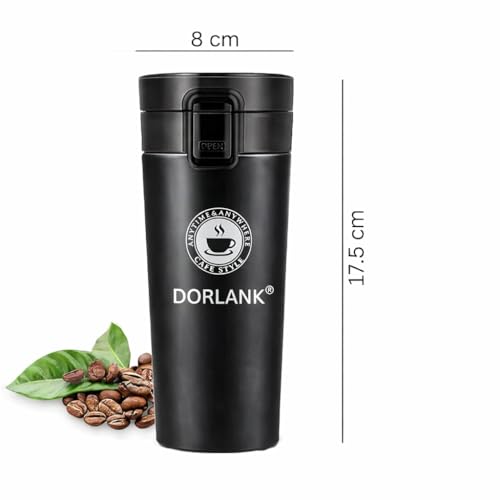 Image of Coffee Mug 500ML Vacuum Insulated Stainless Steel Cup with Leakproof Lid & Non-Slip Cover, Keep Drinks 8 Hrs Hot & 14 Hours Cold, Ideal for Office & Outdoor Use