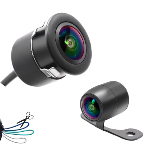 Backup Camera for Cars,Universal AHD 1080P Fisheye CCD Waterproof Wide View Angle Rear/Front View Back up Camera for HD Night Vision for Car Parking Assist Camera Reversing Parking Three Control Line