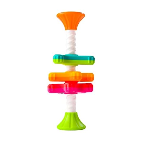 Fat Brain MinniSpinny Spinning Toy, Stacking Toy for Babies, Sensory Toy, Colourful Development Toy, the First Ever Twirling Toy, Educational Toy for Girls and Boys 10 Months and Older Cover