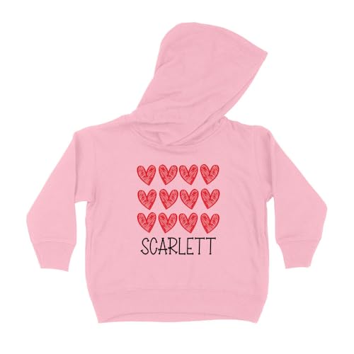 Hearts Scarlett Kids Hoodie Sweatshirt Toddler 5T Light Pink
