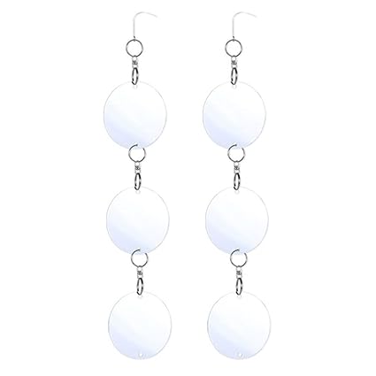 TOPBATHY 2Sets Bird Reflective Scare Rods Bird Spinner Hanging Wind Twisting Rotating Spirals Ornamental Humane Spiral Control Device to Keep Birds Away from Patio Pool Your House Window Garden