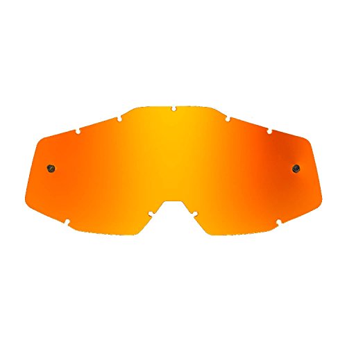 SeeCle,SE-41S255-HZ,Lente de repuesto de espejo naranja compatible con gafas/gafas 100% Racecraft/Strata/Accuri/Mercury