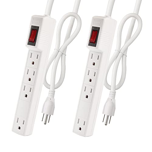 PLUGTUL Power Strip Surge Protector 2-Pack