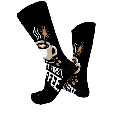 Ok But First Coffee Girls Crew Socks2