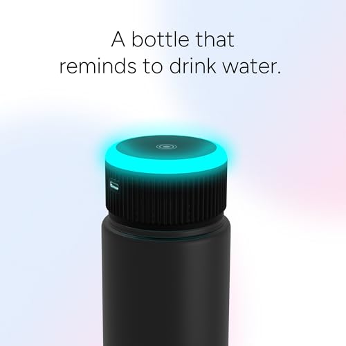 Image of Lite Smart Water Bottle with Drink Reminder, 950ml Stainless Steel, Glow & Beep Alerts, USB Type-C Rechargable, Leak-Proof Matte Finish(Avocado Green)