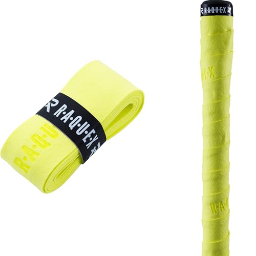 Raquex Chamois Hockey Stick Grip Tape Hockey Chamois Grip - Super Grippy Shammy Soft & Absorbent Ice & Field Hockey Tape White or Yellow (Yellow 2 Grips)