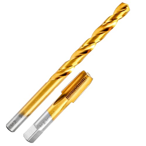 Image of M10x1.0 Tap and 9.0mm Drill Bit Kit, M2 HSS Metric Drill and Tap Set, Combination of Drill and Tap Kit for Metal
