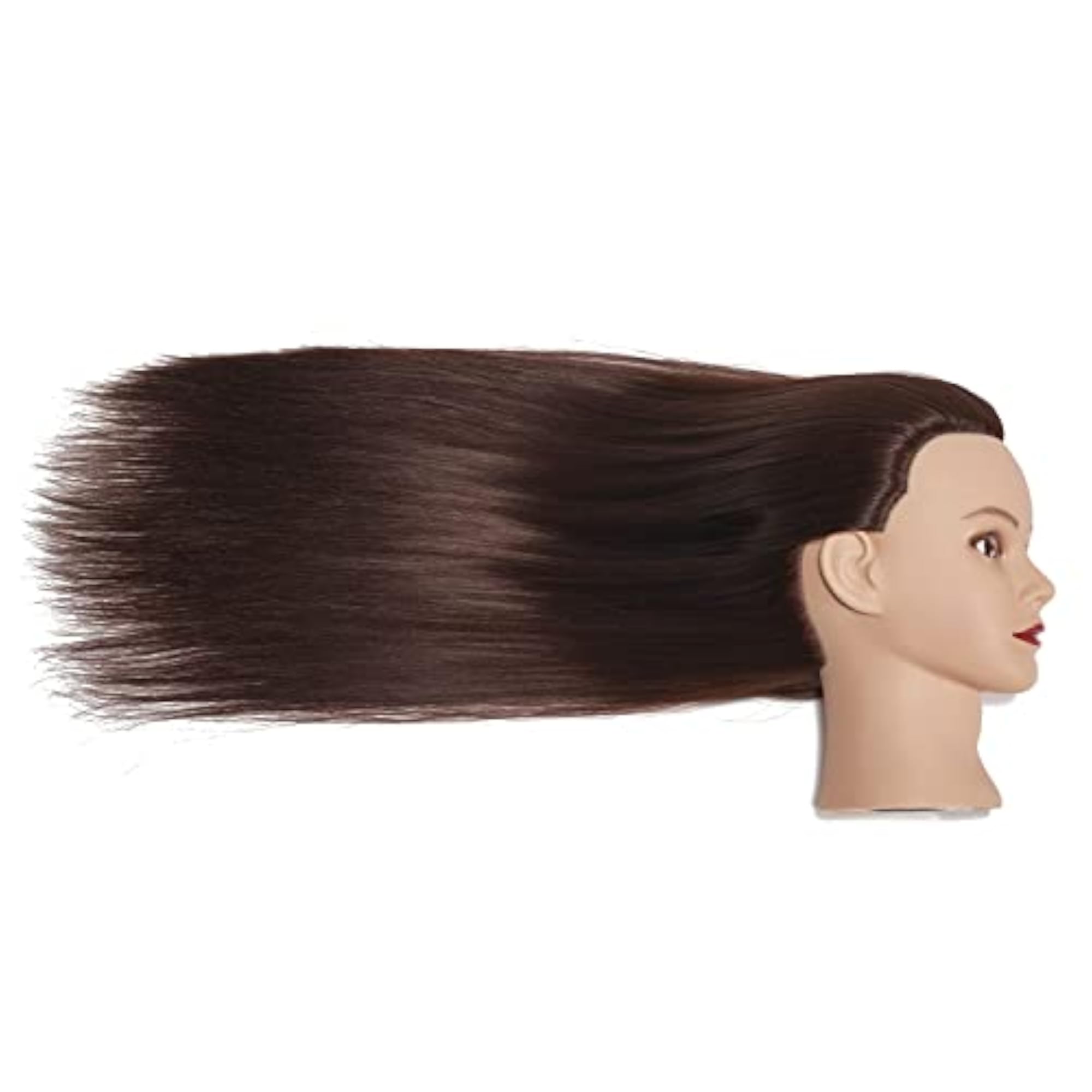 Mixed Hair 26-28'' Mannequin Head Synthetic Fiber Styling Training Head