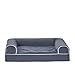 Quagming Orthopedic Sofa Dog Bed - Ultra Comfortable Dog Beds for Large Dogs Breathable Waterproof Pet Bed- Egg Foam Sofa Bed with Sides - Removable Washable Cover Nonslip Bottom Grey 36*27*6.5 in