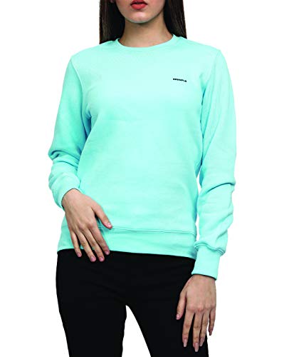 Image of BESIMPLE Basic Full Sleeve Solid Fleece Sweatshirt for Women /Girls Machine wash Cotton Modern Crew Neck