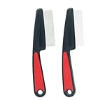 2 PCS Set Dandruff Removal Combs,Stainless Steel Grooming Hair Comb,Fine & Wide Tooth