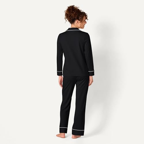 Image of Amazon Essentials Women's Long Sleeve Cotton Modal Pajama Set, Loungewear with Full-Length Bottom