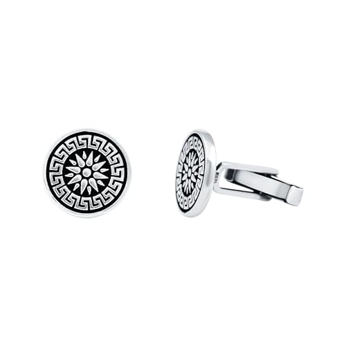 Silver Classic Vintage Cufflinks for Men | Cufflinks for Father Husband, Boyfriend - Casual to Formal Gift for Him