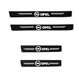 DANZIY 4 Stück Kohlefaser Einstiegsleisten Aufkleber für Opel Astra J H G Insignia Mokka Corsa D Vectra, Kratzschutz Abdeckung Protector Pedal, Willkommenspedal Türschweller Schutzstreifen