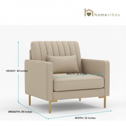 Image of 3+1+1 Seater Velum Fabric Sofa Set for Living Room, Modern Design with High Density Foam, Solid Wood Frame, Ergonomic Comfortable Seating for Home & Office (Beige, 3+1+1)