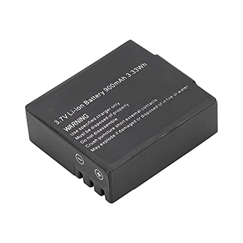 Batteria Agli Ioni di Litio S009 3.7V 900Mah 3.33Wh 3.7 Batteria Agli Ioni di Litio 900Mah 3.33Wh Batteria per Videocamera Sportiva Nera Batterie Originali per Fotocamera