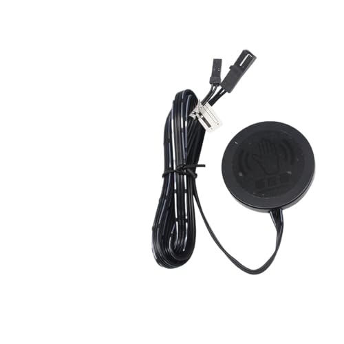 Penetrable 25mm Touch Sensor LED Light Switch 5V 12V 24V 60W Hand Sweep Dimmable Dimmer for Mirror Cabinet Shelf Lamp(LP813 Black)
