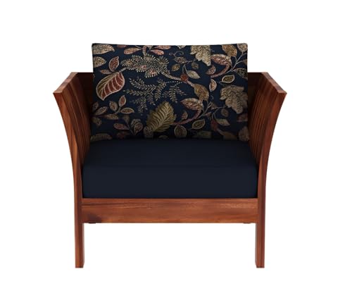 Image of Solid Sheesham Wood 5 Seater Sofa Set for Living Room | 5 Seater Sofa Set | Stylist & Comfact Sofa Set for Home Decor | (Honey Finish, 5)