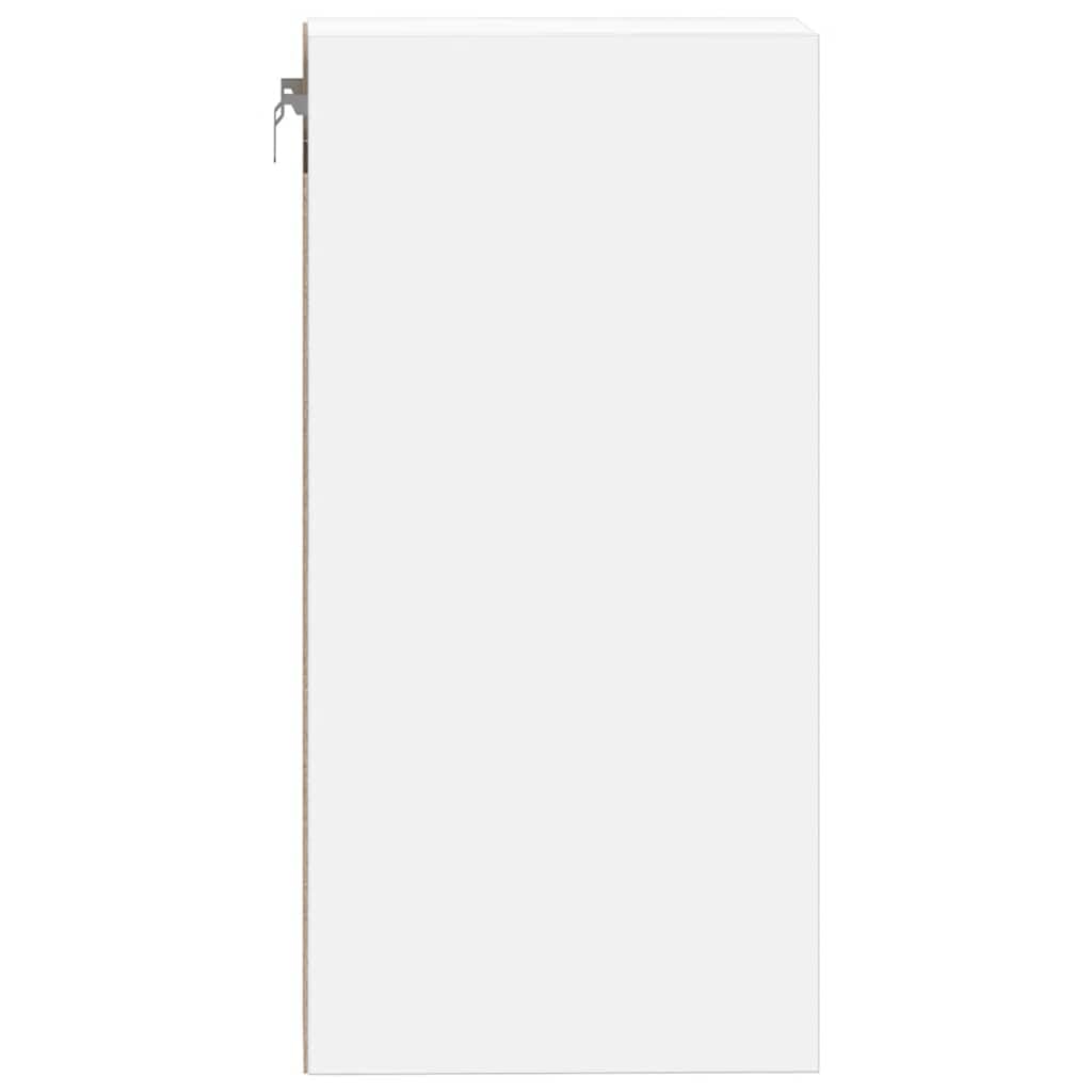 Hängeschrank Riga Weiß 40x29,5x60 cm Holzwerkstoff Wandschrank Küchenzubehör mit viel Stauraum für Schüsseln Teller Töpfe