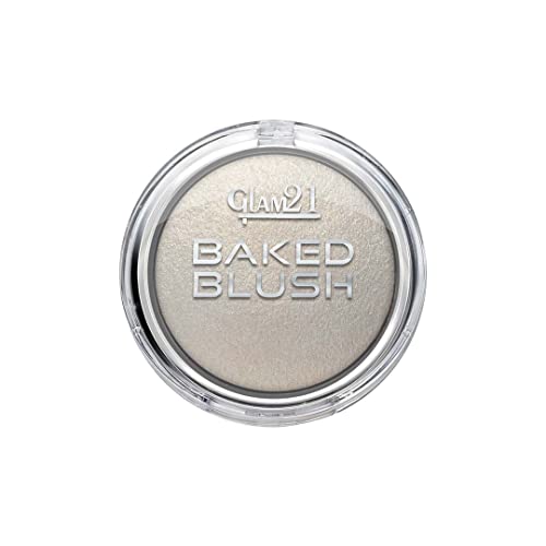 Image of Glam21 Baked Blusher | Highly Pigmented, Long Lasting | Illuminating Glow Finish | Smooth & Blendable Texture |Stays up to 8 hours | For All Skin Types | 6gm | Shade-03