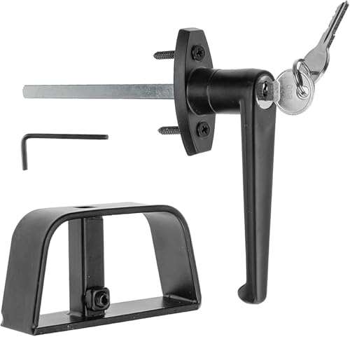 Yaegoo 5-1/2 Shed Door Lock T-Handle Lock Kit with 2 Keys Shed Door T Handle Lock Black
