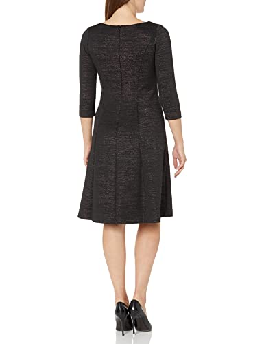 Image of S.L. Fashions Womens Stretch V-Neck Tea Length Dress