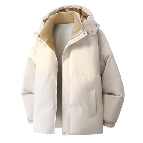 Veste en coton pour homme à capuche bicolore décontractée - 3