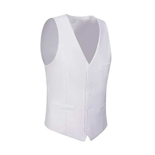 Men's Suit Vest Business Formal Dress Vests for Men Solid Color Casual Wedding Tuxedo Waistcoat2