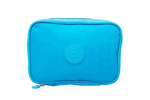 Estojo Casual Box Com Elásticos Em Crinkle Yins YS27294 (Azul)
