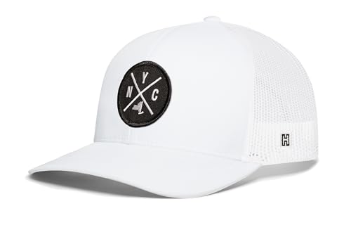Image of HAKA State City Trucker Hat for Men & Women, Adjustable Baseball Hat, Mesh Snapback, Sturdy Outdoor Black Golf Hat
