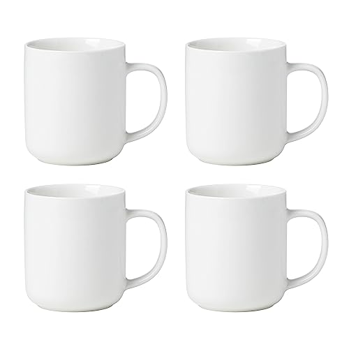 Image of Oneida 895950 24 Seven White Mugs, Back To College, Dorm Essentials, White, Set Of 4