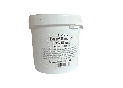 The Sausage Maker - Natural Beef Rounds 35-38mm Sausage Casings for Sausage Making (1 3/8"-1 1/2")