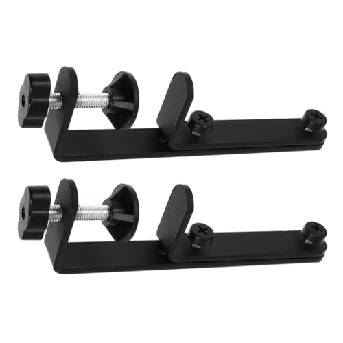 OSALADI 2pcs Pegboard Desk Bracket Pegboard Table Mount Desktop Connector Shield Holder Desk Shelf Clamp Support Pegboard Installing Tool for Garage Kitchen Home Office Black, N550MJBGUGA5110QJ74RFP1