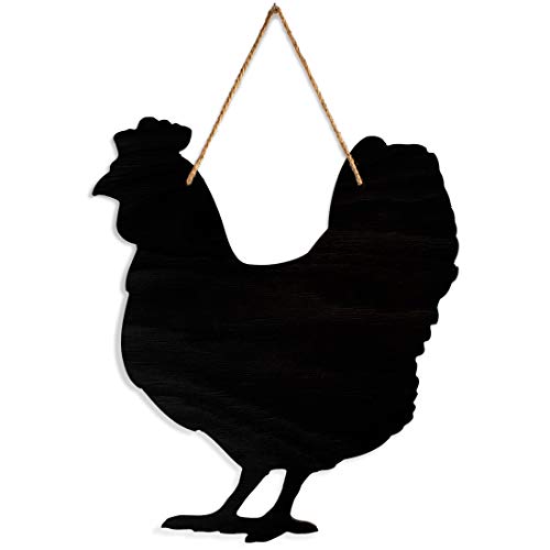 Farmhouse Kitchen Decor Chicken Chalkboard â€“ Rooster Kitchen Decor Hanging Chalk Board. Cute Chicken Gifts for Chicken Lovers, Farm Decor & Rooster Gifts. Best Chicken Decor for Chicken Women