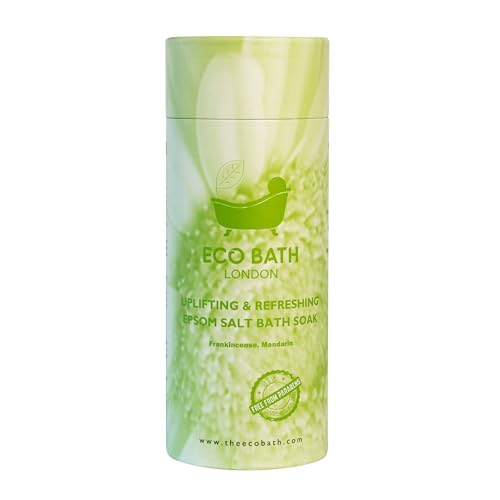 Image of Eco Bath London Uplifting Epsom Salt Bath Soak - Tube 2.2 lb (1 kg), Made in UK, Magnesium Bath Salt with Citrus Essential Oils