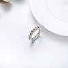 Chakra-Ring-925-Sterling-Silver-Heart-7-Colorful-Chakra-Rainbow-Ring-for-Women MBSUUH Chakra Ring 925 Sterling Silver Heart 7 Colorful Chakra Rainbow Ring for Women Girls