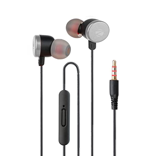 Image of ZEBRONICS Zeb-Bloom Wired Headphones with 3.5mm Jack and 1.2m Cable (Black+ Silver)