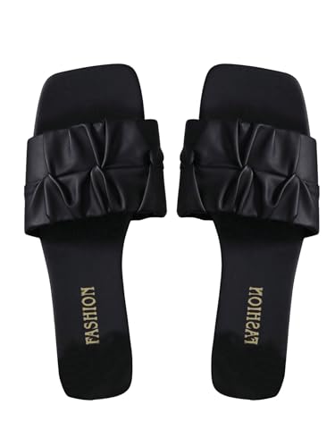 Image of GORGLITTER Women's Summer Cute Flat Sandals Dress Slide Sandals Square Toe Wedding Shoes Vacation Trendy Sandals 2026