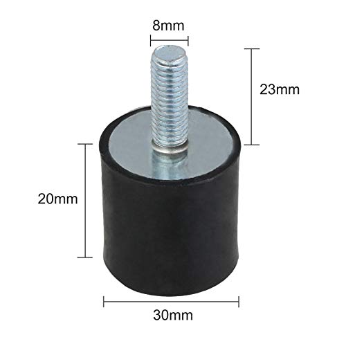 4 Pz M8 M6 Ammortizzatore con Borchie in Gomma