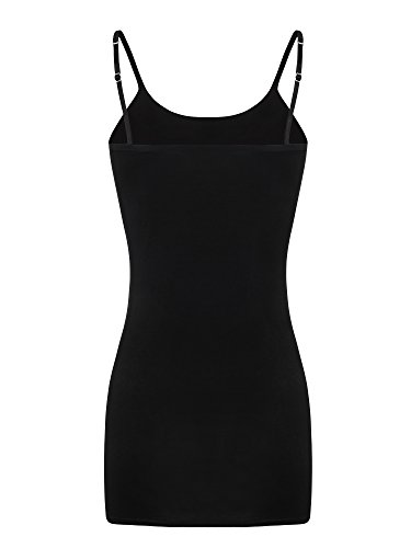 SATINIOR Women Cami Camisole Adjustable Spaghetti Strap Tank Top Basic Layering Long Tanks3