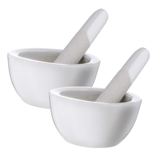 Cabilock Pestle Kit for Pharma Kitchen Porcelain Pestle Bowl Easy to Clean Resistant