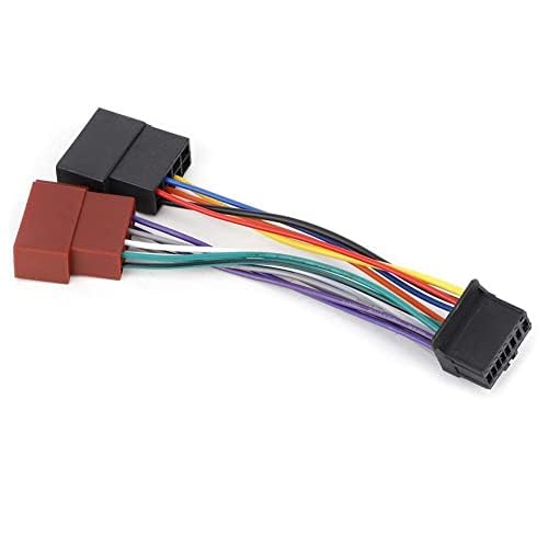Topalli - Câble Adaptateur ISO autoradio Compatible avec Sonny et JVC 16 pins 10 x 22 mm...