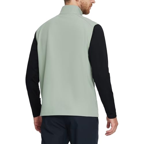 Image of M MAELREG Mens Vests Outerwear Windproof Lightweight Softshell Vests Zip Pockets Sports Sleeveless Jacket Golf Vests for Men
