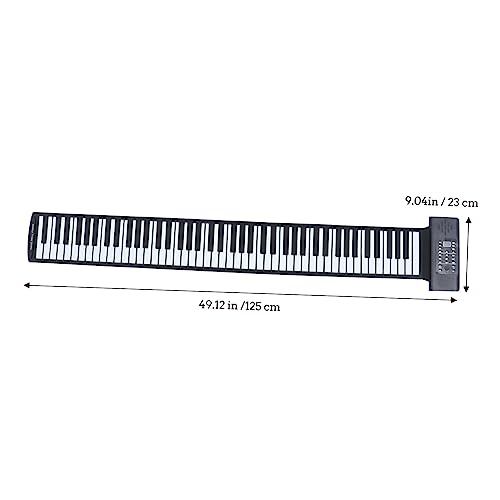 Toyvian 1 Jeu De 88 Rouleaux 88 Touches De Piano Instrument De Piano à 88 Touches Piano Pliable 88 Touches Piano Électronique Portatif Piano à Clavier En Silicone Plastique Black - Les Beatles, Paul McCartney, John Lennon, RIngo Starr, George Harrison Toyvian 1 Jeu De 88 Rouleaux 88 Touches De Piano Instrument De Piano à 88 Touches Piano Pliable 88 Touches Piano Électronique Portatif Piano à Clavier En Silicone Plastique Black – Image 4